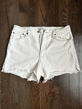 Abercrombie & Fitch denim curve love high rise 4” mom shorts